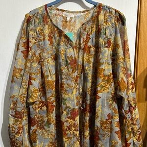 Maurices size Large glittler blouse nwt